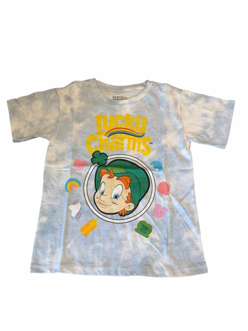 Lucky Charms Tie Dye Graphic Tee Youth S (6/6X) NWOT